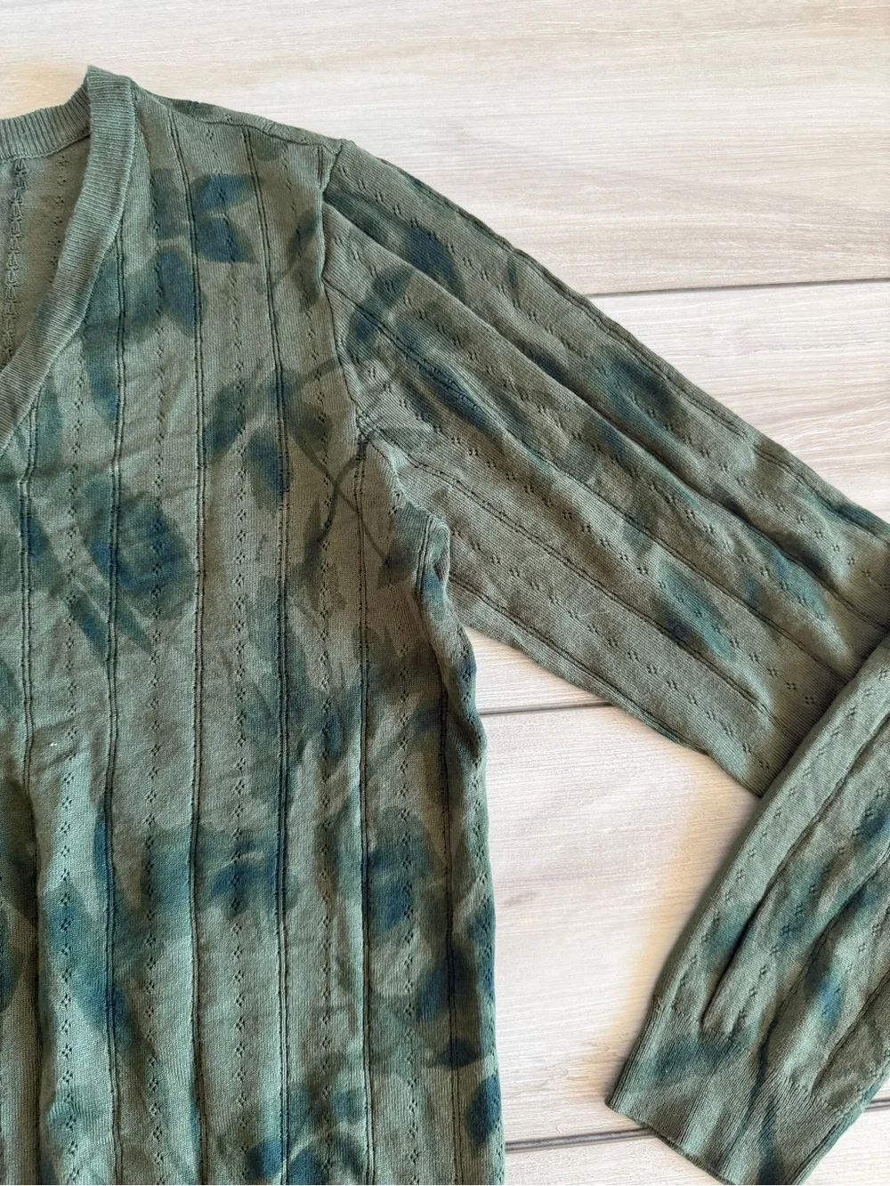 Daniel Rainn Luisa V Neck Cardigan Green Large NWT STITCH FIX